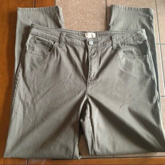 LOGO Gray Straight Leg Pants - Womens 12 - Picture 5 of 8